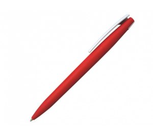  Ручка шариковая, пластик, софт тач, красный/белый, Z-PEN