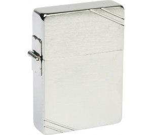 Зажигалка ZIPPO 1935 Replica™ с покрытием Brushed Chrome, латунь/сталь, серебристая, 36x12x56 мм