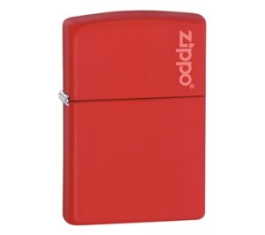 Зажигалка ZIPPO Classic с покрытием Red Matte, латунь/сталь, красная, матовая, 36x12x56 мм