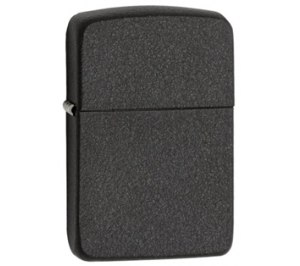 Зажигалка ZIPPO 1941 Replica, латунь с покрытием Black Crackle, черный, матовая, 36х12x56 мм