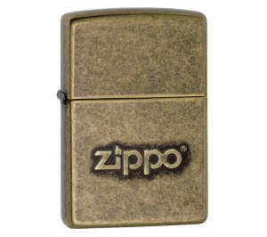 Зажигалка ZIPPO Classic с покрытием Antique Brass, латунь/сталь, серебристая, матовая, 36x12x56 мм