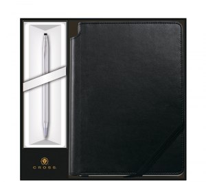 Набор: Шариковая ручка Cross Classic Century Chrome и Записная книжка Cross Journal Classic Black,A5