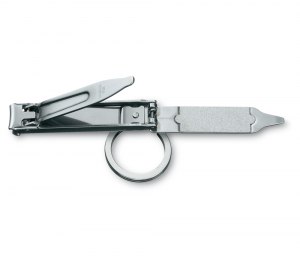 Книпсер VICTORINOX с пилкой для ногтей и кольцом для ключей, металлический, с кольцом для ключей
