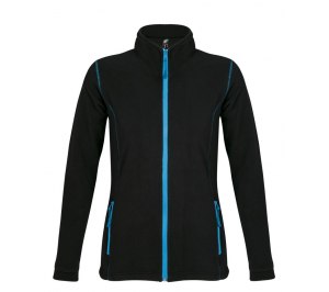 Куртка женская NOVA WOMEN 200, черная с ярко-голубым