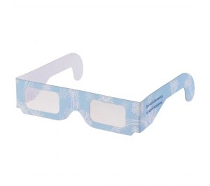 Новогодние 3D очки «Снежинки», голубые