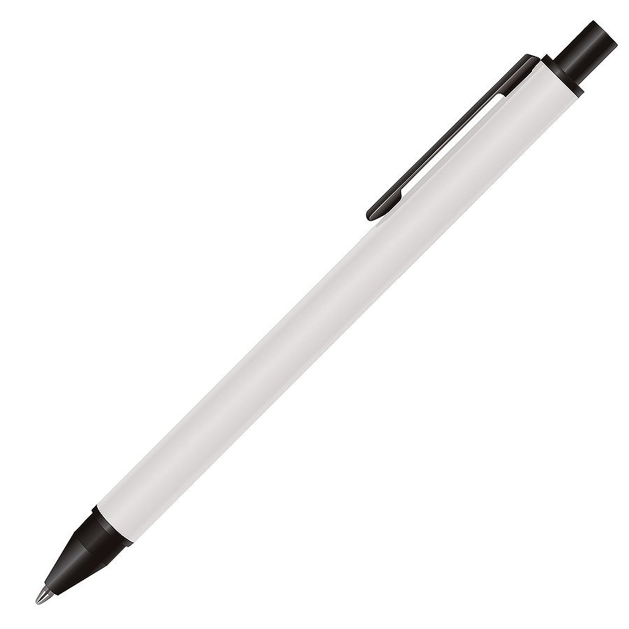 IMPRESS, ручка шариковая, белый/черный, металл  