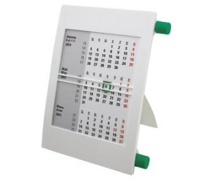 Календарь настольный на 2 года, белый с зеленым