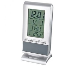 Часы с будильником, календарем, термометром и подсветкой