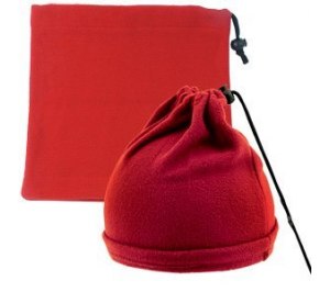 Шапка-шарф с утяжкой "Articos", универсальный размер, красный