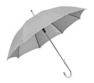 Зонт-трость с пластиковой ручкой "под алюминий" "Silver"