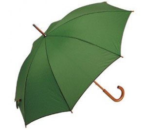 Зонт-трость с деревянной ручкой, полуавтомат