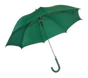 ЗонтЗонт-трость полуавтомат с пластиковой ручкой, зеленый