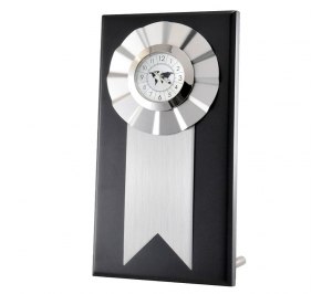 Часы наградные "MEDAL";  22 см, металл, дерево; лазерная гравировка