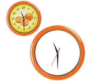 Часы настенные "ПРОМО" разборные; оранжевый