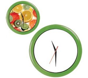 Часы настенные "ПРОМО" разборные; зеленый яркий