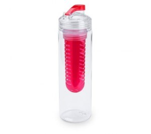 Бутылка для воды "Frutti", пластиковая, с контейнером для ягод и фруктов, 700 мл., красный