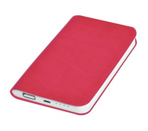 Универсальное зарядное устройство "Softi" (4000mAh),розовый, 7,5х12,1х1,1см, искусственная кожа,плас