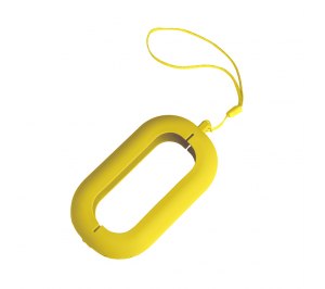 Обложка с ланъярдом к зарядному устройству "Seashell-2", желтый,силикон