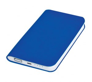 Универсальное зарядное устройство "Softi" (4000mAh),синий, 7,5х12,1х1,1см, искусственная кожа,пл