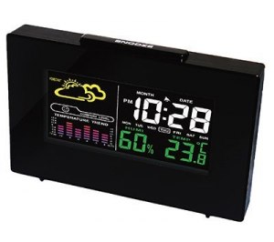 Погодная станция: часы с будильником, дата, термометр, гигрометр