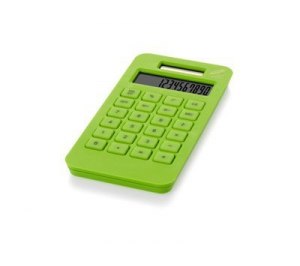 Калькулятор на солнечной батарее, зеленое яблоко