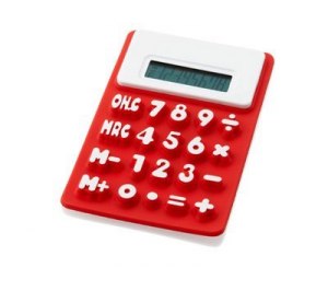 Калькулятор настольный "Flex", красный