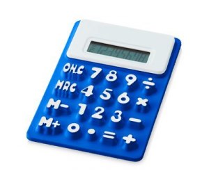 Гибкий калькулятор "Splitz", ярко-синий