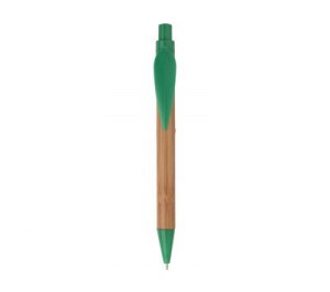 Ручка шариковая «Листок» бамбуковая/зеленая