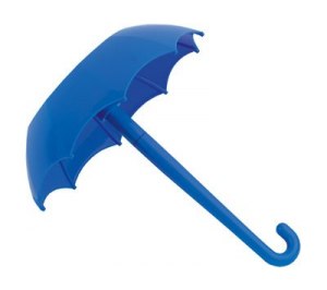 Подставка под канцелярские принадлежности с ручкой в форме зонтика синяя
