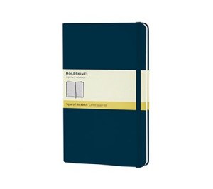 Записная книжка Moleskine Classic (в клетку) в твердой обложке, Large (13х21см), голубой сапфир
