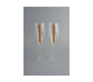 Бокалы для шампанского с кристаллами Swarovski Chinelli