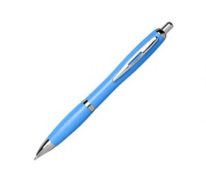 Шариковая ручка Nash из пшеничной соломы с хромированным наконечником, cиний