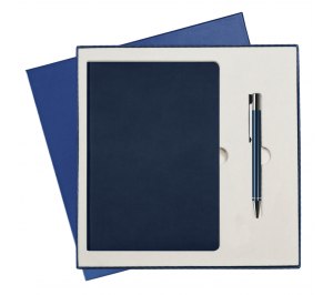 Подарочный набор Portobello/Sky синий (Ежедневник недат А5, Ручка) беж. ложемент