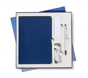 Подарочный набор Portobello/Sky синий-5 (Ежедневник недат А5, Ручка, Power Bank)
