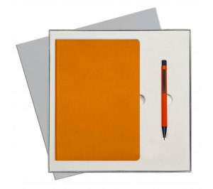 Подарочный набор Portobello/Sky оранжевый (Ежедневник недат А5, Ручка) беж. ложемент