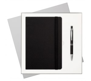 Подарочный набор Portobello/BtoBook Canyon черный (Ежедневник недат А5, Ручка)
