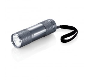 Алюминиевый фонарик Quattro, серый