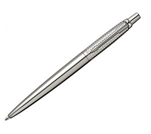 Авторучка шариковая Jotter Premium Сверкающее серебро (Polished (Shiny) Chiselled)