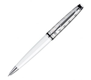 Авторучка шариковая "Expert Deluxe White CT" M, синий стержень