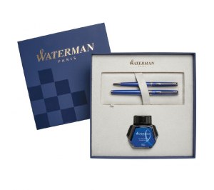 Набор подарочный " Waterman Hemisphere Blue Obsession FP+BP+ синие чернила"