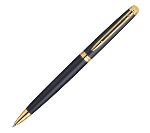 Ручка шариковая "Waterman Hemisphere Matt Black GT" M синий стержень