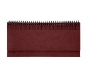 Недатированный планинг VELVET, крем.бл/золот.срез 298x140 мм бордовый