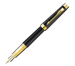 Ручка перьевая "Parker Premier Laque Black GT", M