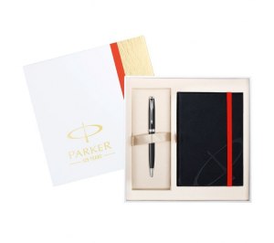 Набор подарочный "Parker Sonnet MBLK СT BP+ блокнот" M