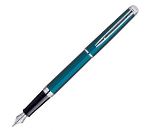 Авторучка перьевая "Waterman Hemisphere Metallic Blue CT", синий