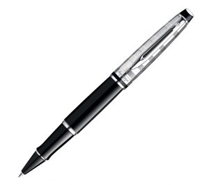 Авторучка-роллер "Expert Deluxe Black CT" F, черный стержень