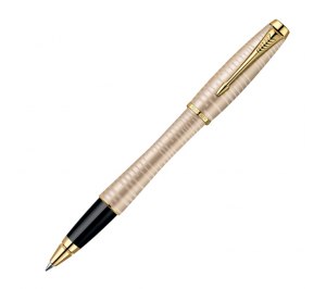 Ручка-роллер "Parker Urban Premium Golden Pearl" F, черный стержень