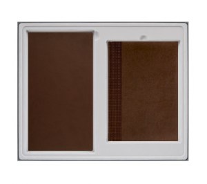 Подарочный набор VELVET, коричневый (Ежедневник недат А5,Визитница)