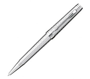 Ручка шариковая "Parker Premier Deluxe ST Graduated Chiselling" M, черный стержень