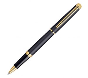 Ручка - роллер "Waterman Hemisphere Matt Black GT" F черный стержень